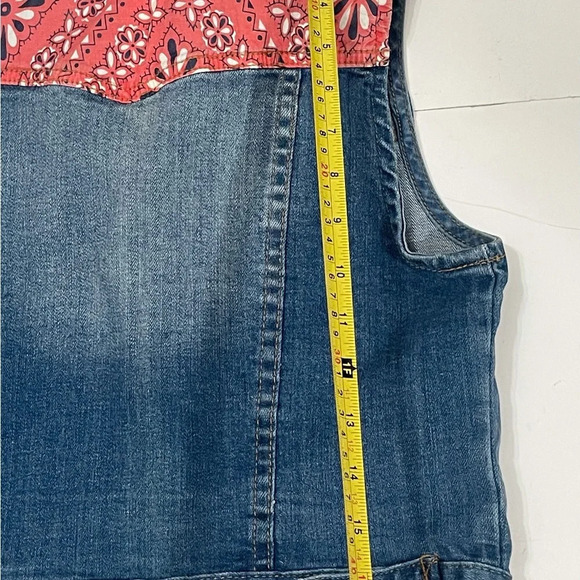 Forever 21 Paisley Denim Vest sz Small - Picture 4 of 6